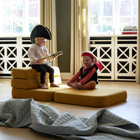 by KlipKlap KK 3 Fold Sofa Single 36x70x70cm - Brown W. Sand (Pre-Order; Est. Delivery in 3-6 Weeks)