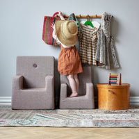 by KlipKlap KK Kids Chair XL 63x49x42cm - Deep Green W. Light Green (Pre-Order; Est. Delivery in 3-6 Weeks)