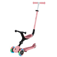 Globber Go Up Active Lights 3-in-1 Foldable Scooter - Pastel Pink / Deep Pastel Pink (15M - 9Y+)