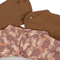 konges-slojd-2-pack-dinner-bib-with-sleeves-unicorn-blush-toasted-coconut-kong-s23ks4301-ubtc