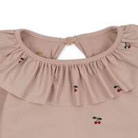 Konges Sløjd Manuca LS Frill Swimsuit Cherry Blush