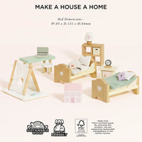 le-toy-van-wooden-dolls-house-childs-bedroom-furn-24-piece-play-toy-ltv-me061