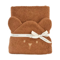 little-crevette-ourson-hooded-towel-70x140cm-caramel