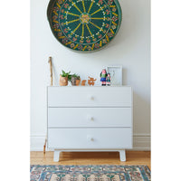 Oeuf 3 Drawer Dresser White - Sparrow Base (Pre-Order; Est. Delivery in 6-10 Weeks)