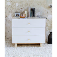 Oeuf 3 Drawer Dresser White - Sparrow Base (Pre-Order; Est. Delivery in 6-10 Weeks)