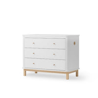 Oliver Furniture Wood Dresser 3 Drawers White / Oak