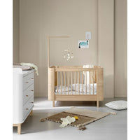 Oliver Furniture Wood Mini+ Cot Bed Oak (Pre-Order; Est. Delivery in 6-10 Weeks)