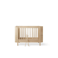 Oliver Furniture Wood Mini+ Cot Bed Oak (Pre-Order; Est. Delivery in 6-10 Weeks)