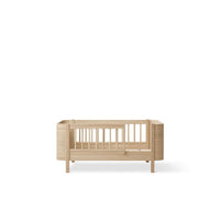 Oliver Furniture Wood Mini+ Cot Bed Oak (Pre-Order; Est. Delivery in 6-10 Weeks)