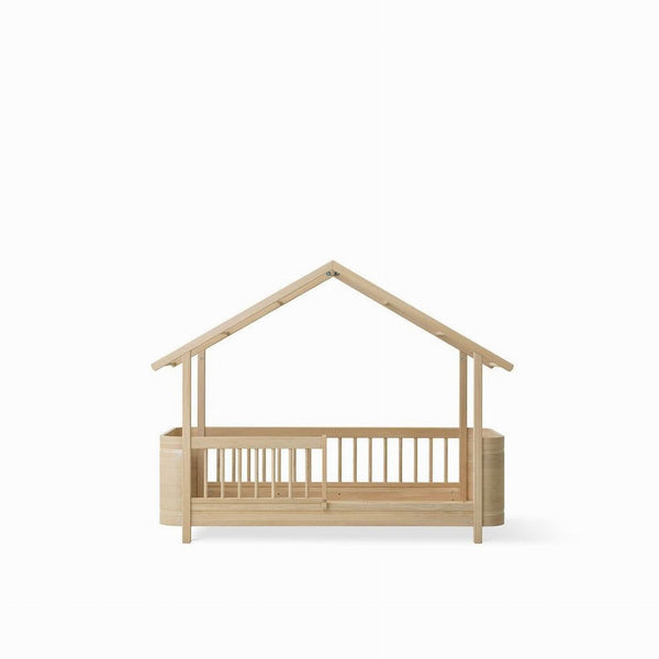 Oliver Furniture Wood Mini+ House Bed 68 x 162 cm, Oak