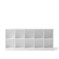 Oliver Furniture Wood Shelving Unit 5x2 Horizontal Shelf with Base (Pre-Order; Est. Delivery in 6-10 Weeks)