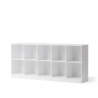 Oliver Furniture Wood Shelving Unit 5x2 Horizontal Shelf with Base (Pre-Order; Est. Delivery in 6-10 Weeks)