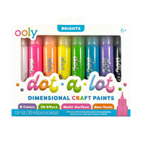 ooly-dot-a-lot-dimensional-craft-paint-bright-set-of-8-stationery-ooly-170-007