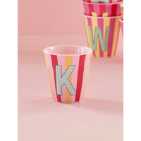 rice-dk-melamine-cup-with-the-letter-k-stripes-pinkish-medium-250ml-rice-melcu-alpstrki