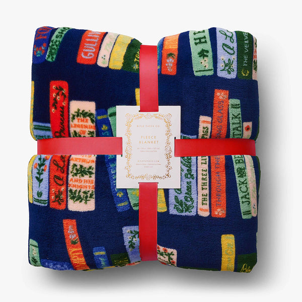 Rifle Paper Co Bookshelf Fleece Blanket