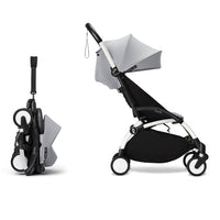 Stokke YOYO³ 6+ Baby Stroller Set - White Frame with Stone 6+ Color Pack