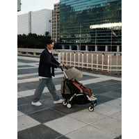 Stokke YOYO³ 0+ 6+ Complete Baby Stroller Set - Black Frame with Air France Blue 0+ Newborn Pack & 6+ Color Pack