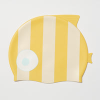 sunnylife-kids-swimming-cap-finn-the-fish-mustard-stripe-sunl-s51scmst