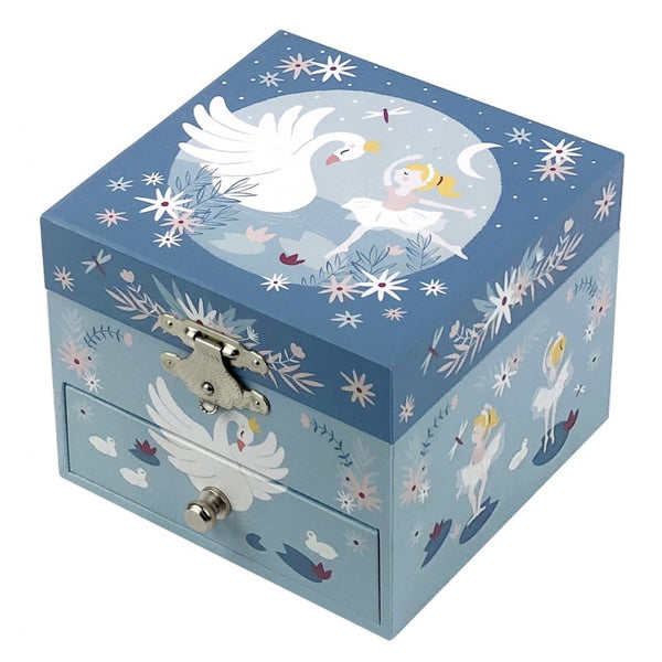 Trousselier Musical Cube Box Swan Lake - Blue