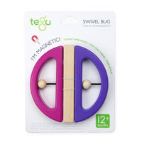 Tegu Swivel Bugs Pink & Purple Magnetic Wooden Blocks