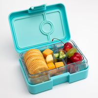 Yumbox Mini Snack Misty Aqua 3 Compartment Lunch Box