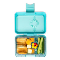 Yumbox Mini Snack Misty Aqua 3 Compartment Lunch Box