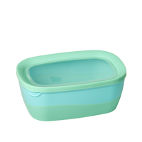 Rice DK Rectangular Two Tone Food Box Blue Green Set of 3