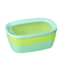 Rice DK Rectangular Two Tone Food Box Blue Green Set of 3