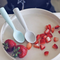 Miniware Training Spoon Set - Grey + Cotton Candy