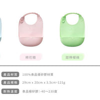 Miniware Roll & Lock Bib - Silicone Bib in Cotton Candy