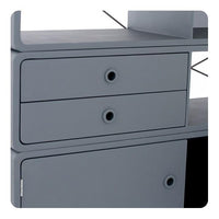 Laurette Bibliothèque Enigme Drawer & Shelf Mouse Grey / Grey (Pre-Order; Est. Delivery in 3-4 Months)
