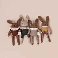 Main Sauvage Knit Toy - Bunny - Black Overalls