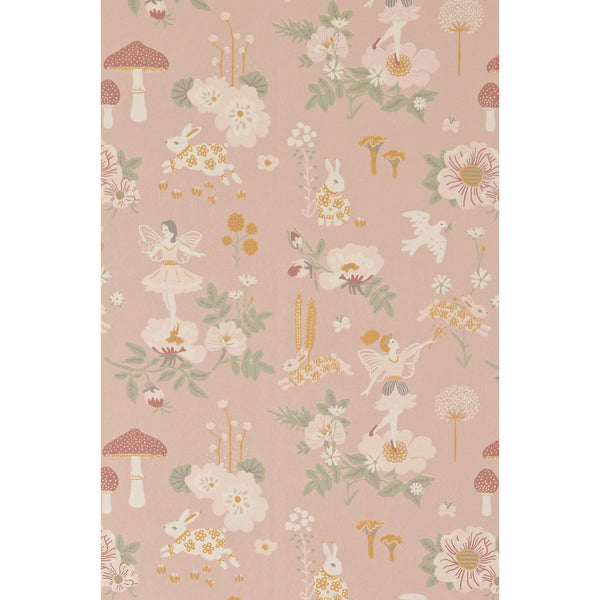 Majvillan Wallpaper Old Garden Dusty Rose (Pre-Order; Est. Delivery in 2-3 Weeks)