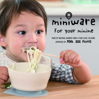 Miniware Cereal Bowl Set Natural Bamboo