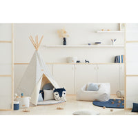 nobodinoz Arizona Tipi Blue Thin Stripes/Natural