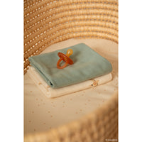 nobodinoz Box 3U Baby Love Swaddles Pack Eden Green