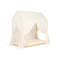 nobodinoz Vera Junior Bed Home - Eyelet Lace Cover Natural with Structure Box (NOBO-4920287)