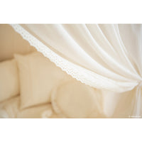nobodinoz Vera Junior Bed Home - Eyelet Lace Cover Natural with Structure Box (NOBO-4920287)