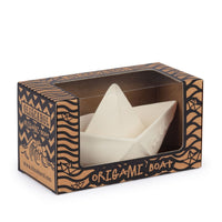 Oli & Carol Origami Boat White Teether
