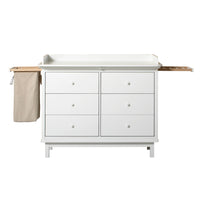 Oliver Furniture Seaside 2 Pull-Outs and Laundry Bag for Seaside Dresser with 6 Drawers 021326