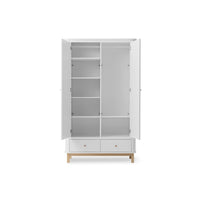 Oliver Furniture Wood 2門衣櫃 白色配橡木色