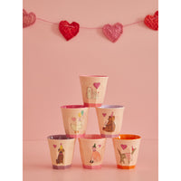 rice-dk-melamine-cups-with-assorted-animals-lavender-prints-small-6-pcs-giftbox-rice-melcu-6zsanil-