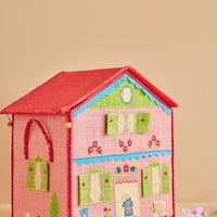 Rice DK Raffia Toy Baskets with House Theme