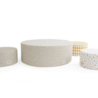 nobodinoz Large Pouffe Soho Sand White Stars