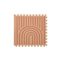 Toddlekind Prettier Puzzle Playmat Linear Camel 120x180cm - 6 Tiles & 12 Edging Borders