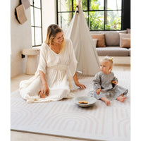 Toddlekind Prettier Puzzle Playmat Linear Linen 120x180cm - 6 Tiles & 12 Edging Borders