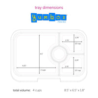 Yumbox Panino 4-Compartment Lunch Box - Eighties Aqua Rainbow