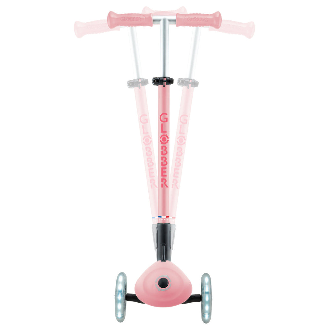 Globber Elite Lights 可摺疊滑板車 - Pastel Pink / Fuchsia (3 - 9Y+)