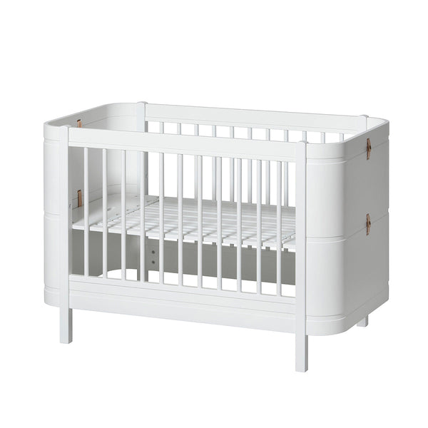 Oliver Furniture Wood Mini+ Cot Bed (Without Junior Conversion Kit) - White (Pre-Order; Est. Delivery in 6-10 Weeks)