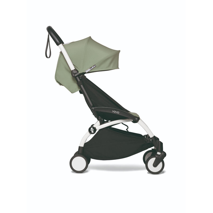 BABYZEN YOYO² 6+ Baby Stroller Set - White Frame with Olive 6+ Color Pack